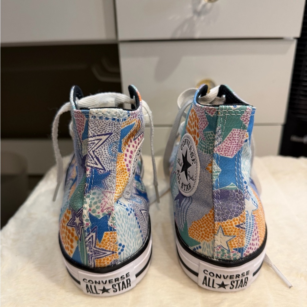 New Converse All Star Chuck Taylor Colorful Patterned High-Top Sneakers - Picture 3 of 6